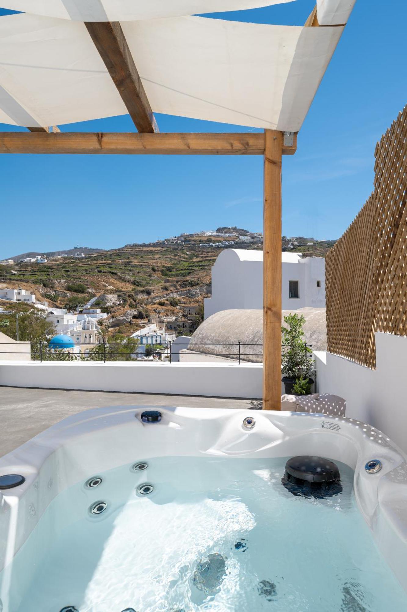 Angeleve Villa With Private Jacuzzi Фира Екстериор снимка